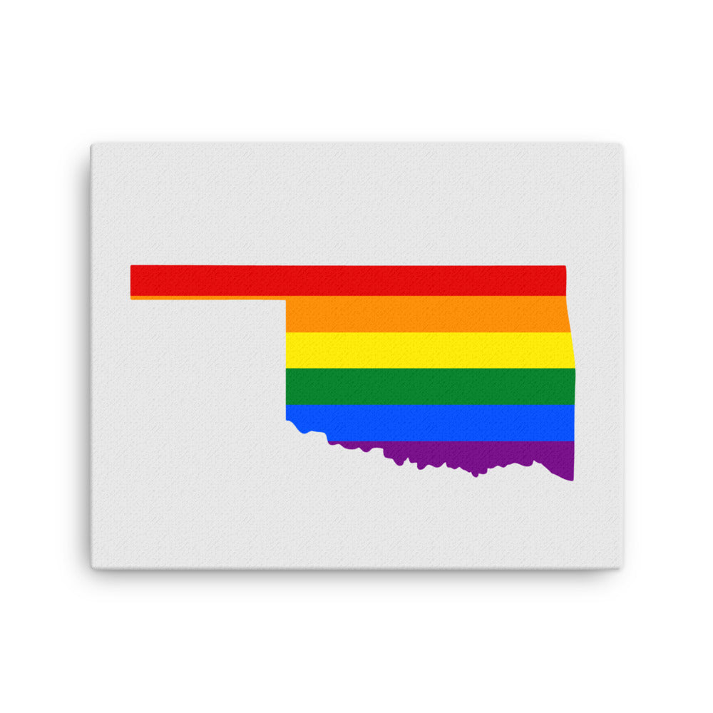 Oklahoma LGBTQ Pride Canvas Wall Art 16″×20″ Pride Oklahoma thin-canvas-_in_-16x20-front-6424cac233c27