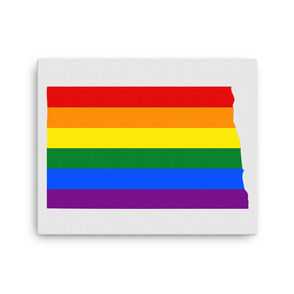 North Dakota LGBTQ Pride Canvas Wall Art 16″×20″ Pride North Dakota thin-canvas-_in_-16x20-front-6424d18f7a7cc