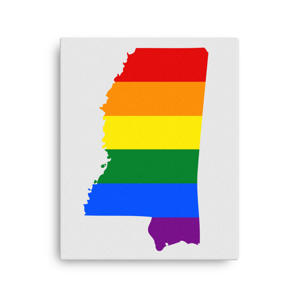 Mississippi LGBTQ Pride Canvas Wall Art 16″×20″ Pride Mississippi thin-canvas-_in_-16x20-front-642e1d4882dba