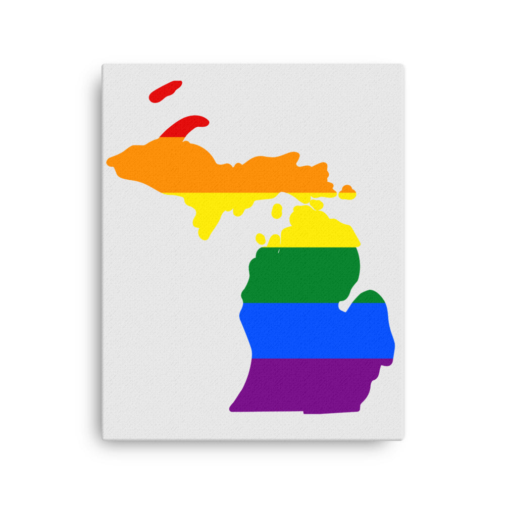 Michigan LGBTQ Pride Canvas Wall Art 16″×20″ Pride Michigan thin-canvas-_in_-16x20-front-642e1f590f957