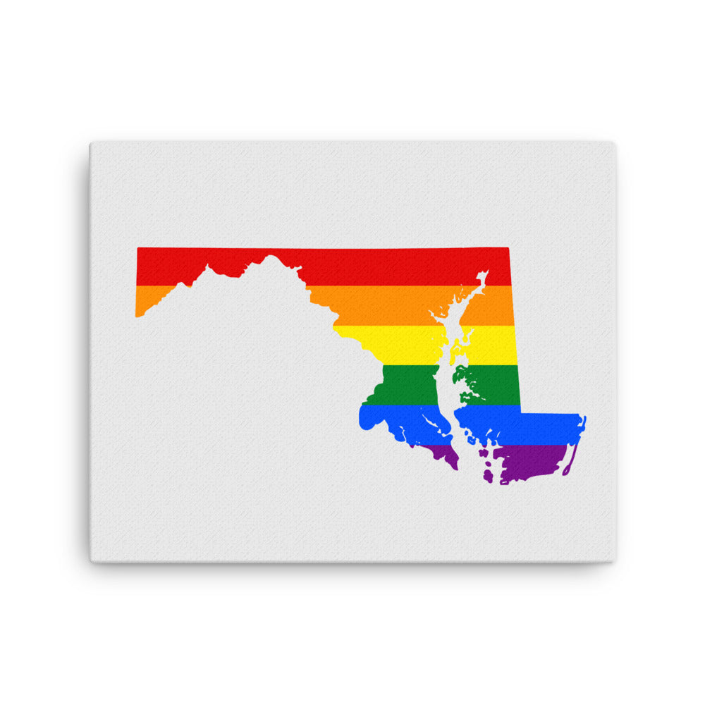 Maryland LGBTQ Pride Canvas Wall Art 16″×20″ Pride Maryland thin-canvas-_in_-16x20-front-642e21ebb321e