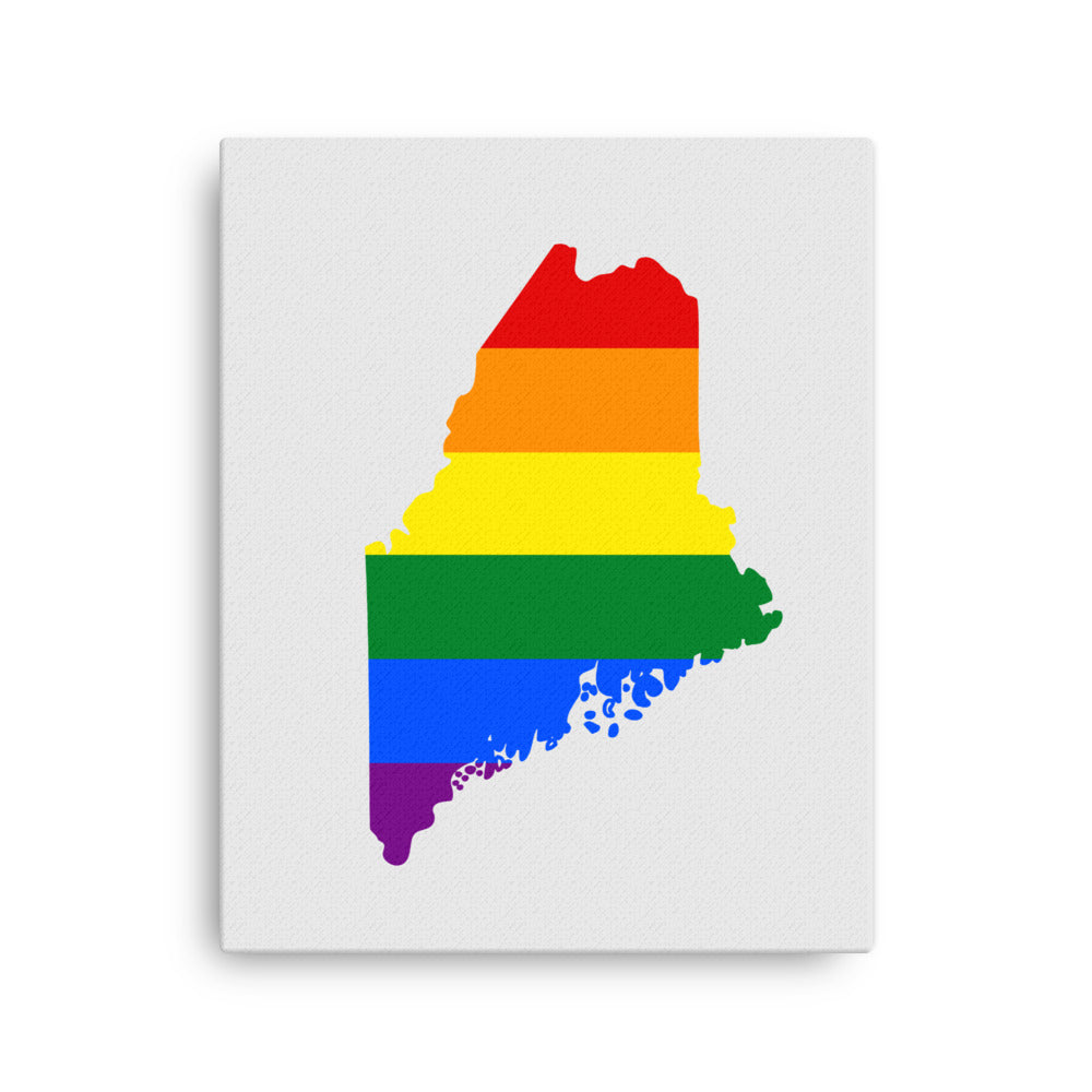 Maine LGBTQ Pride Canvas Wall Art 16″×20″ Pride Maine thin-canvas-_in_-16x20-front-642e224a2ca9f