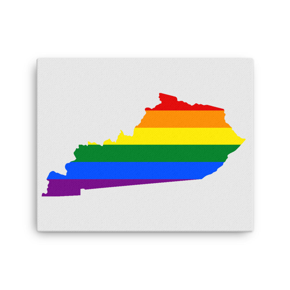 Kentucky LGBTQ Pride Canvas Wall Art 16″×20″ Pride Kentucky thin-canvas-_in_-16x20-front-642e23637528e