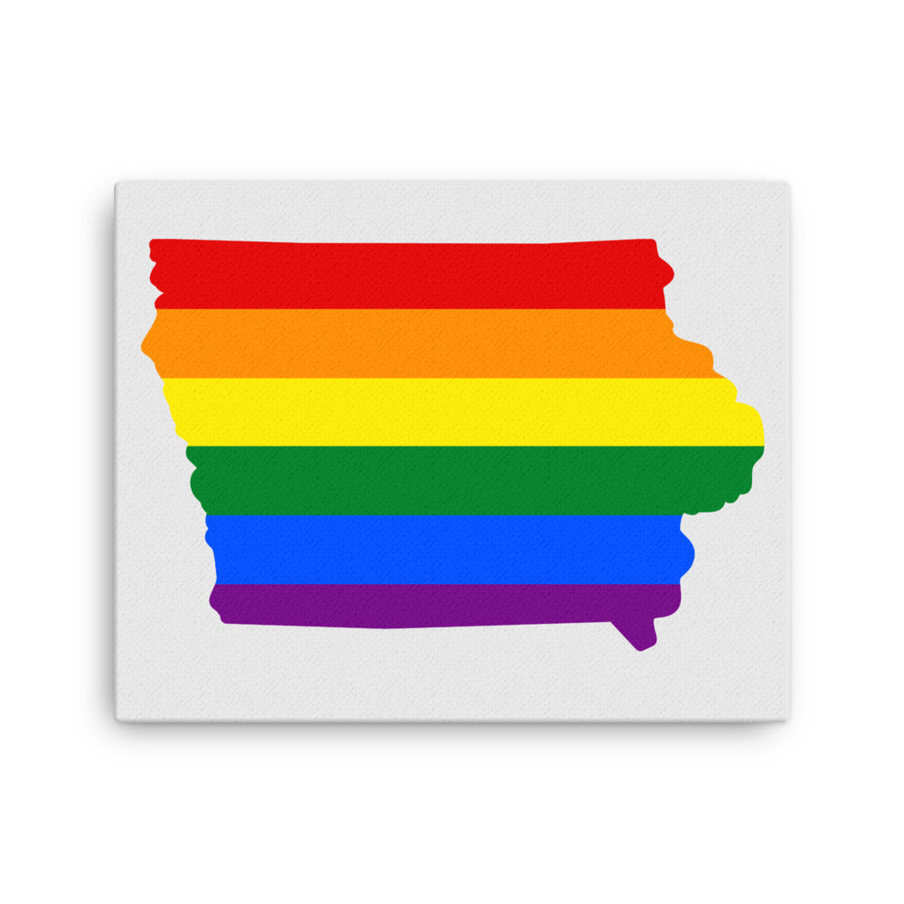 Iowa LGBTQ Pride Canvas Wall Art 16″×20″ Pride Iowa thin-canvas-_in_-16x20-front-642e258f92220