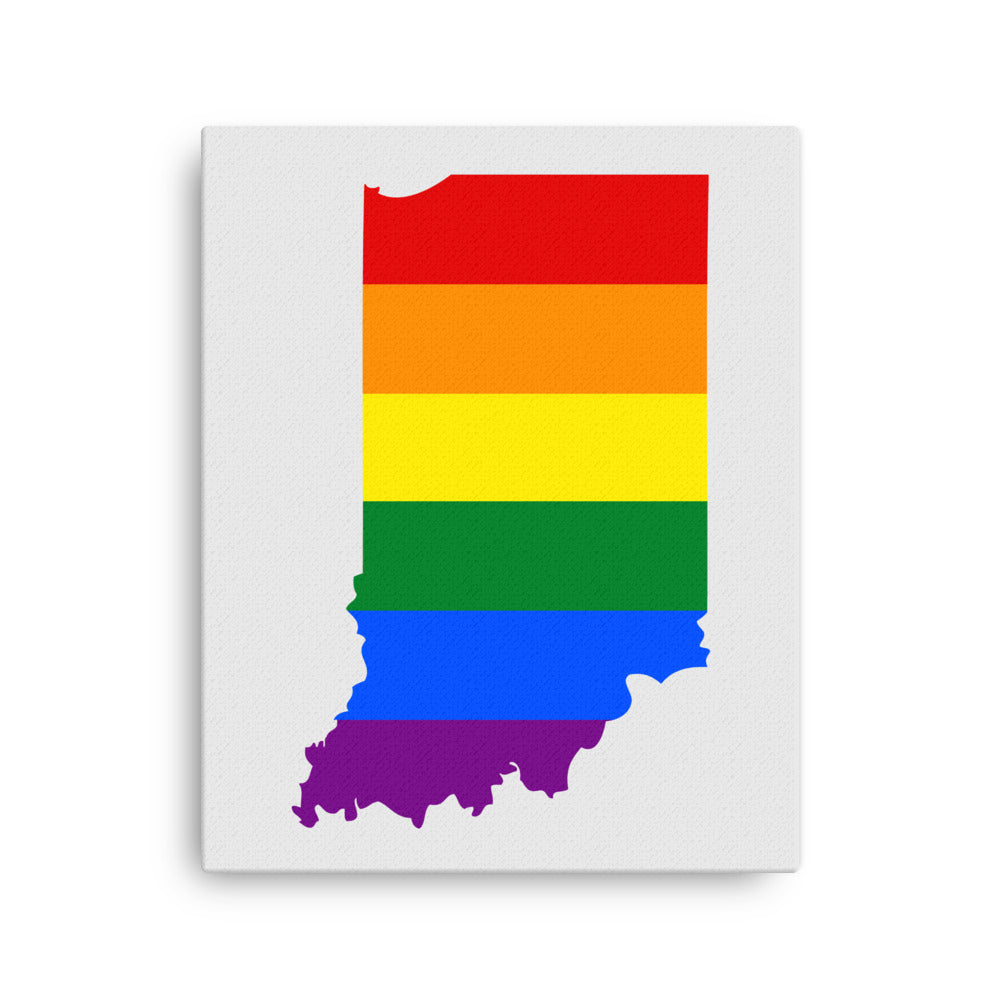 Indiana LGBTQ Pride Canvas Wall Art 16″×20″ Pride Indiana thin-canvas-_in_-16x20-front-642e25dbb1497