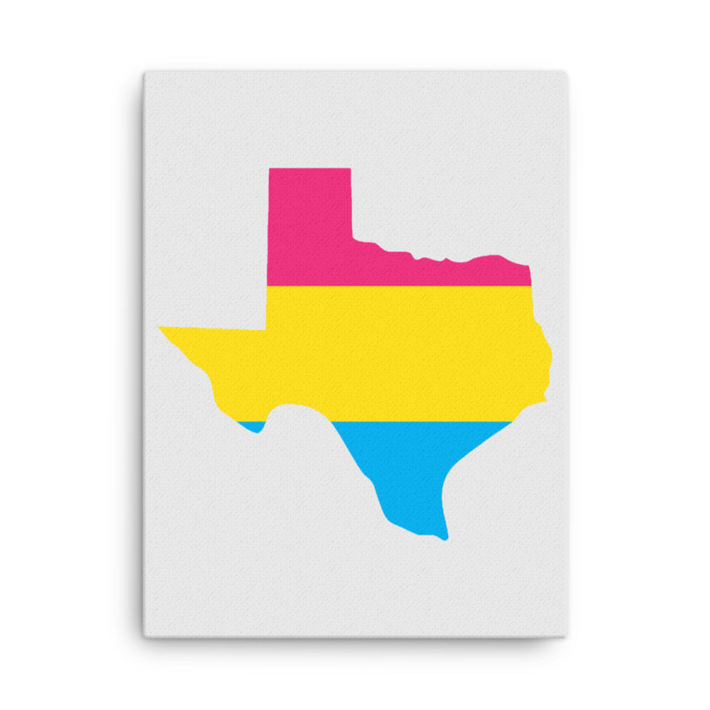 Texas Pansexual Pan Pride Canvas Wall Art 18in×24in Pansexual Texas thin-canvas-_in_-18x24-front-638ced99f07aa