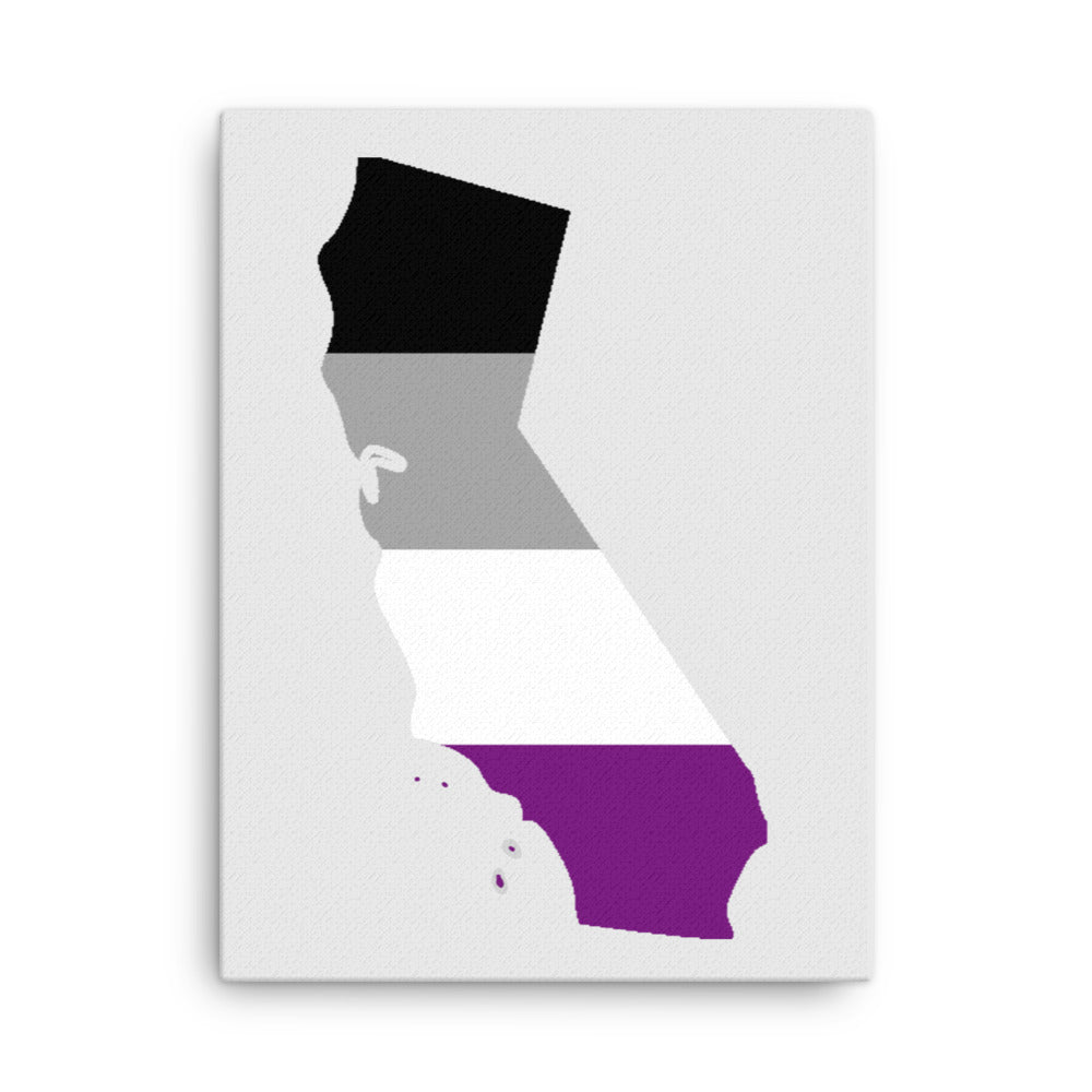 California Asexual Pride Canvas Wall Art 18in×24in Asexual California thin-canvas-_in_-18x24-front-638eaa6a2610a