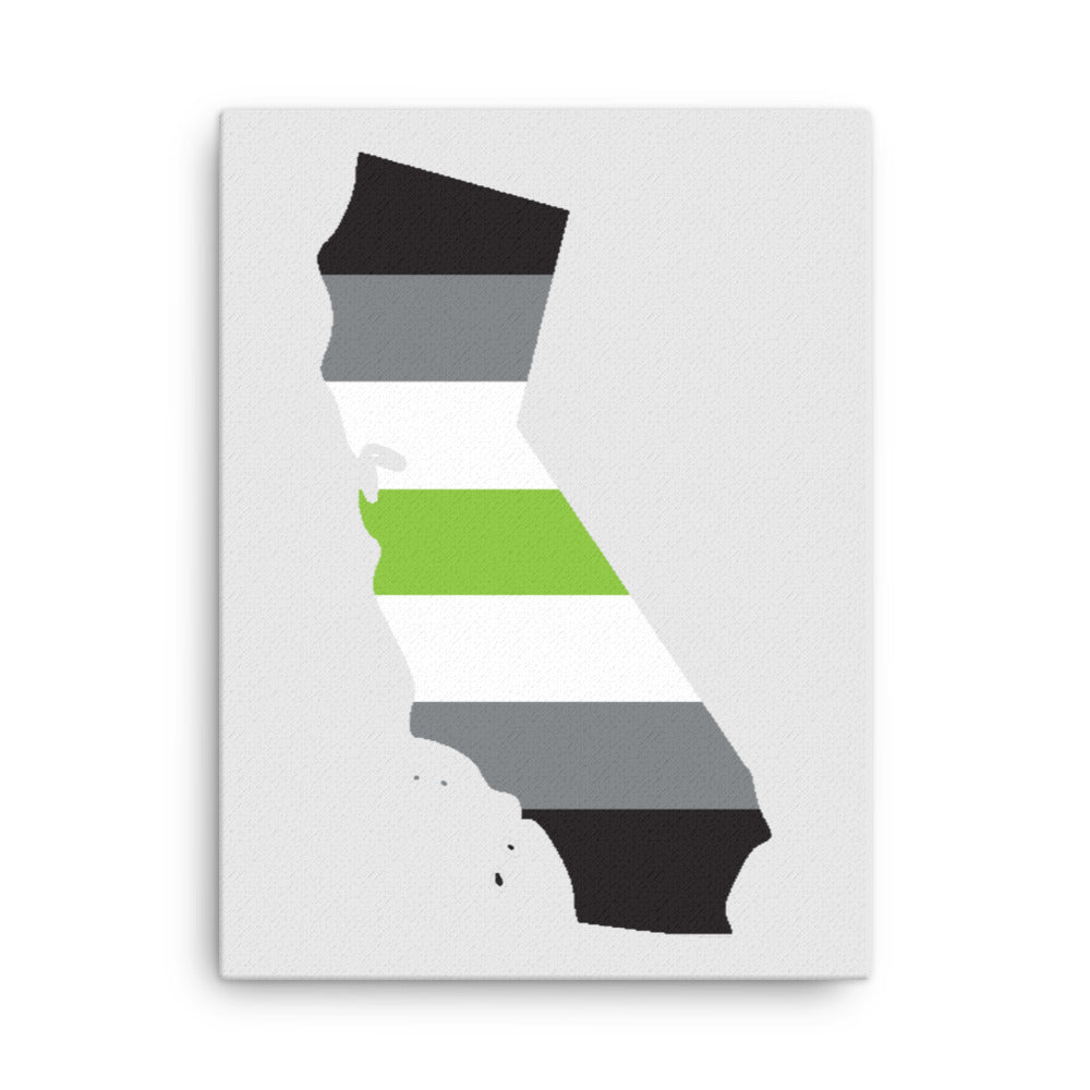 California Agender Pride Canvas Wall Art 18in×24in Agender California thin-canvas-_in_-18x24-front-638eaac84ce8a