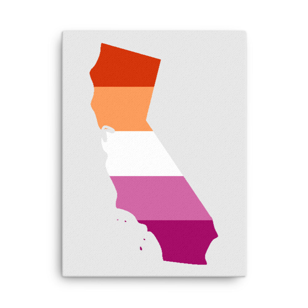 California Lesbian Pride Canvas Wall Art 18in×24in Lesbian California thin-canvas-_in_-18x24-front-638eacf6f009c