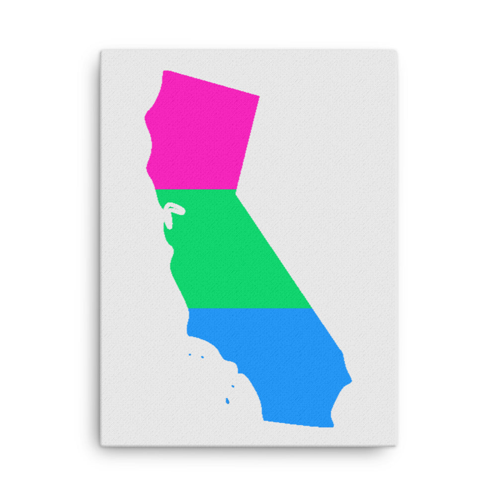 California Polysexual Poly Pride Canvas Wall Art 18in×24in Polysexual California thin-canvas-_in_-18x24-front-638eada4a977a