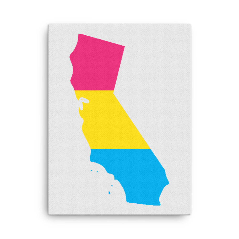 California Pansexual Pan Pride Canvas Wall Art 18in×24in Pansexual California thin-canvas-_in_-18x24-front-638eaead28a21