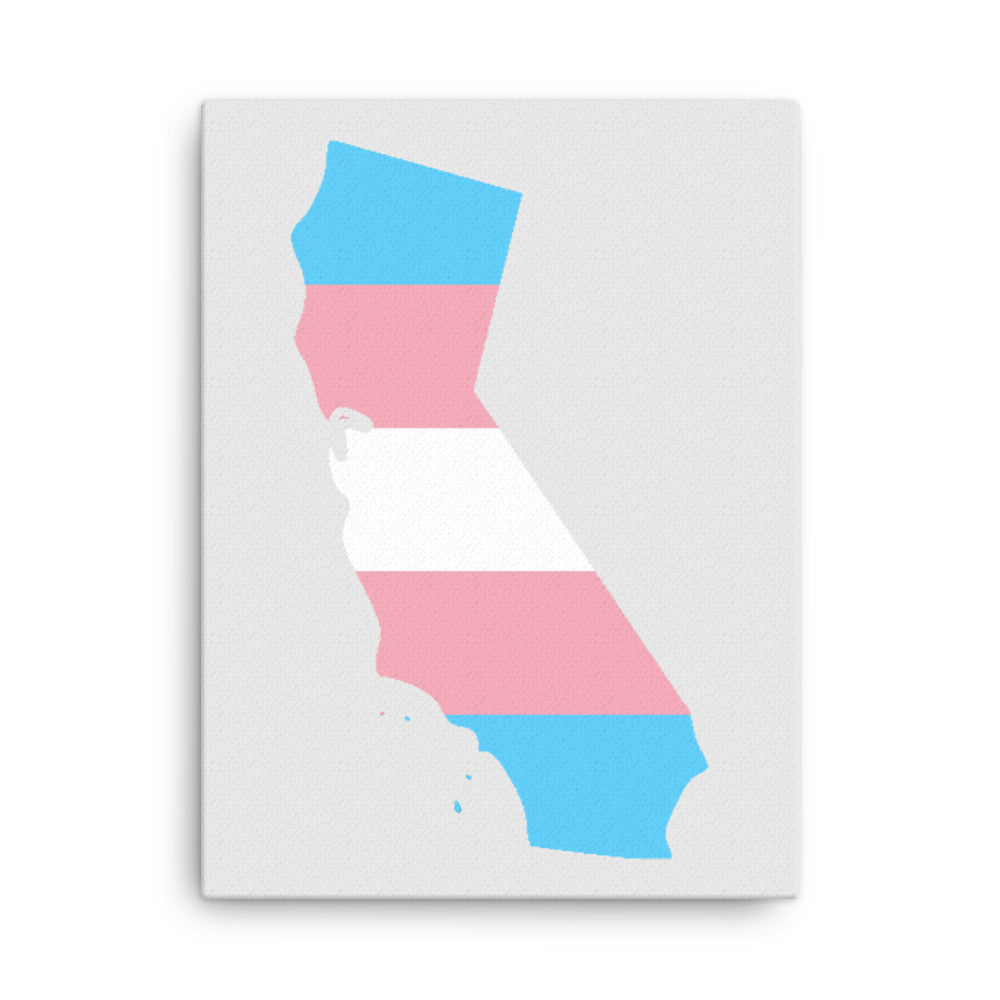 California Transgender Trans Pride Canvas Wall Art 18in×24in Transgender California thin-canvas-_in_-18x24-front-638eb03971c22