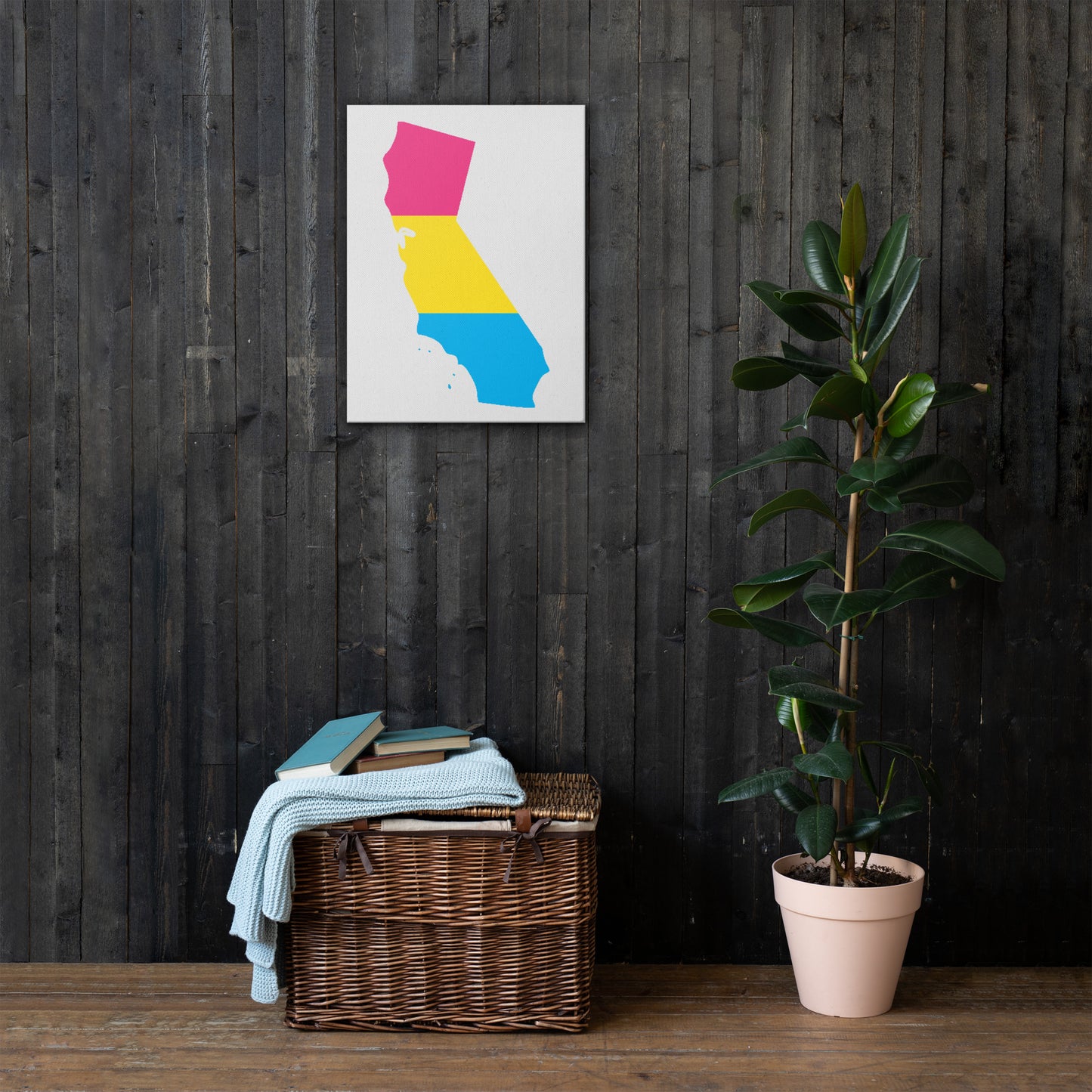 California Pansexual Pan Pride Canvas Wall Art thin-canvas-_in_-18x24-front-638eb41910975