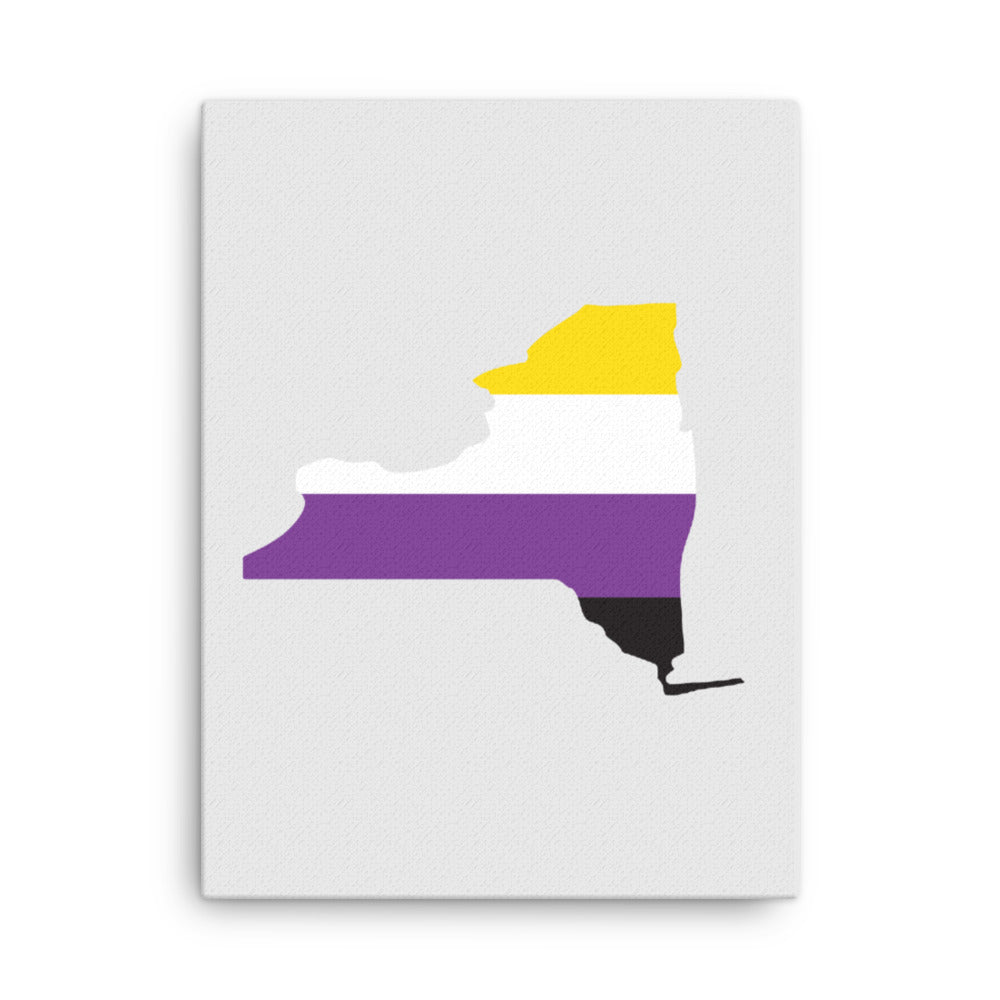 New York Nonbinary Enby Pride Canvas Wall Art 18in×24in Nonbinary New York thin-canvas-_in_-18x24-front-638fd336d3a16