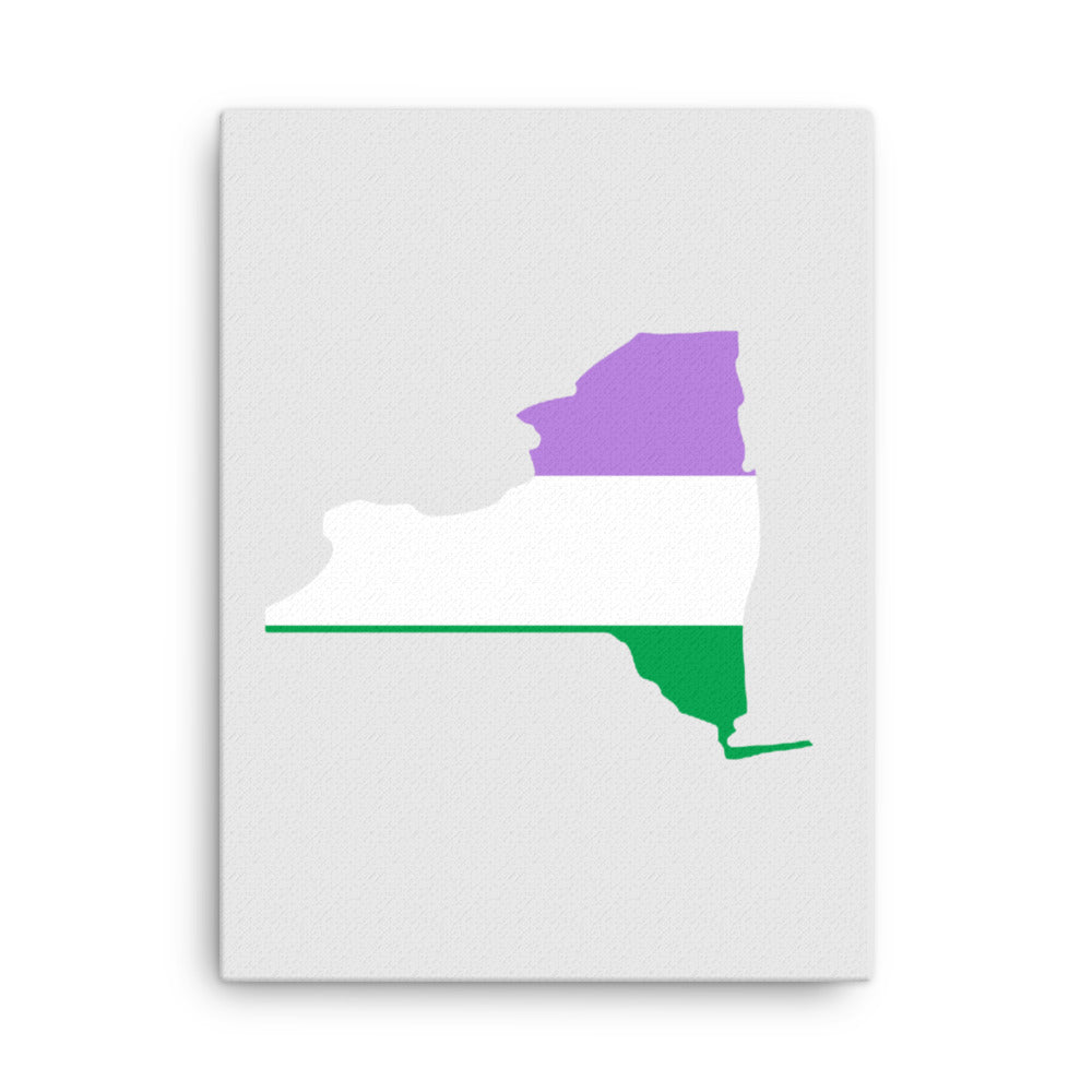 New York Genderqueer Pride Canvas Wall Art 18in×24in Genderqueer New York thin-canvas-_in_-18x24-front-638fd3be27294