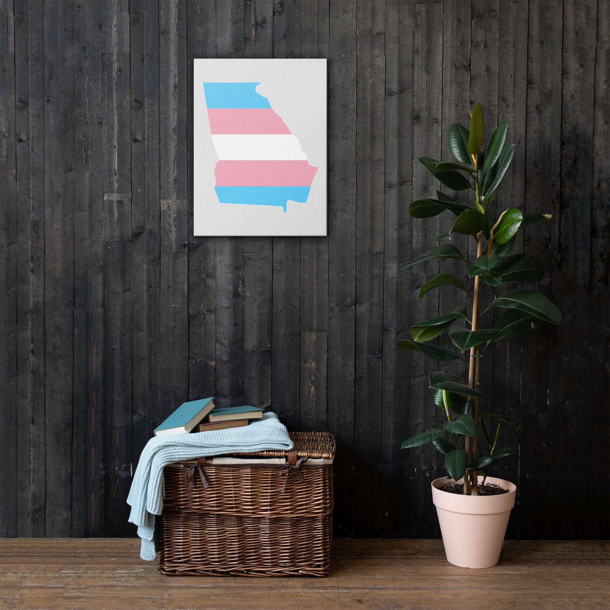 Georgia Transgender Trans Pride Canvas Wall Art thin-canvas-_in_-18x24-front-6392244c11ba9