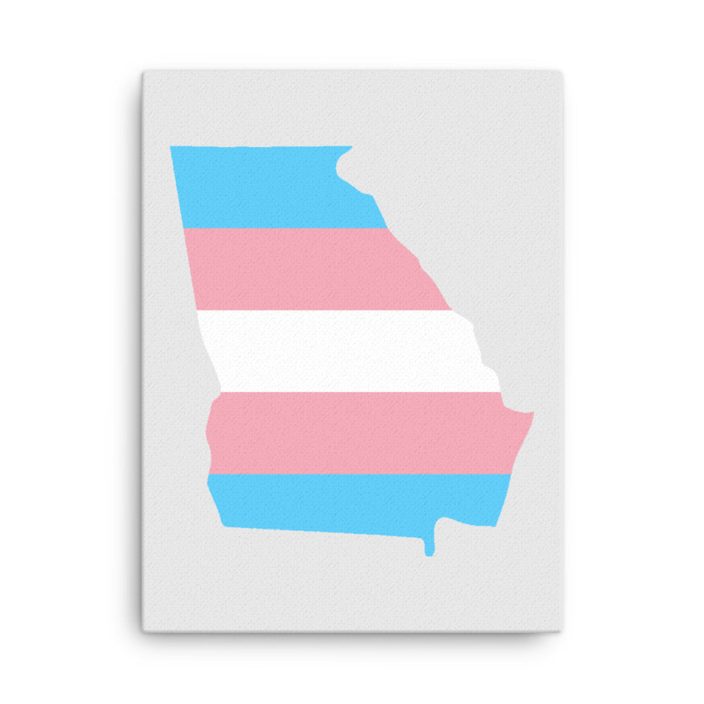 Georgia Transgender Trans Pride Canvas Wall Art 18in×24in Transgender Georgia thin-canvas-_in_-18x24-front-639254ada1e3a