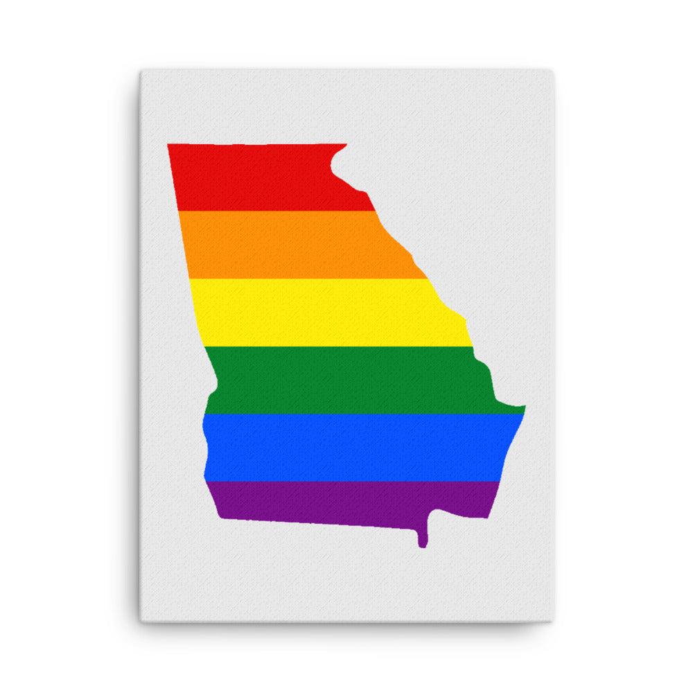 Georgia LGBTQ Pride Canvas Wall Art 18in×24in Pride Georgia thin-canvas-_in_-18x24-front-639263e474758