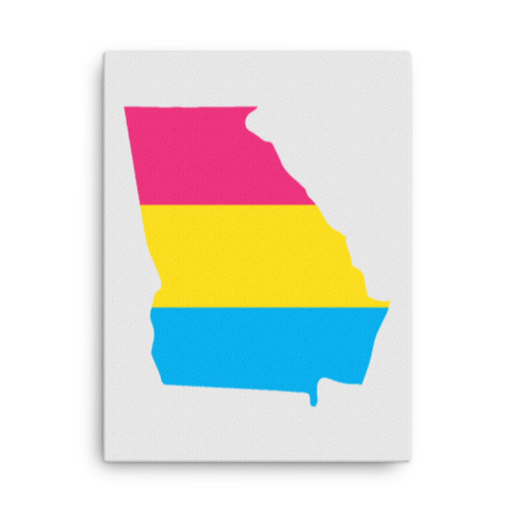 Georgia Pansexual Pan Pride Canvas Wall Art 18in×24in Pansexual Georgia thin-canvas-_in_-18x24-front-6392a01e247db