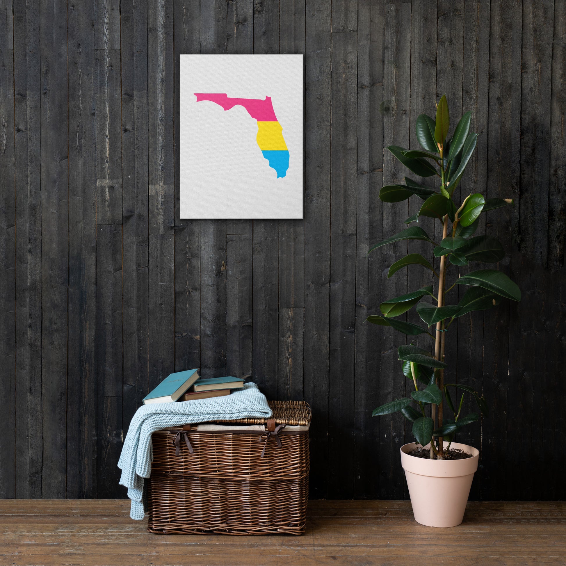 Florida Pansexual Pan Pride Canvas Wall Art thin-canvas-_in_-18x24-front-6393777f817f1