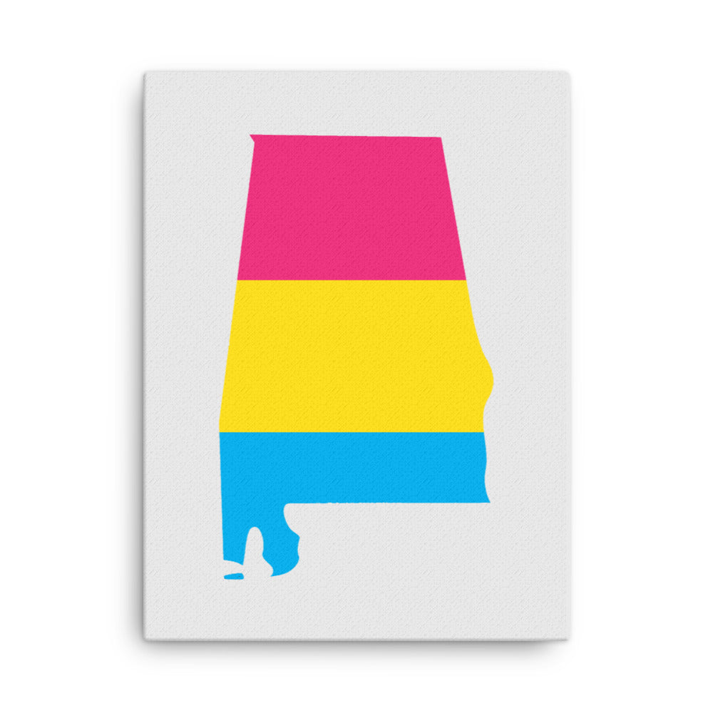 Alabama Pansexual Pan Pride Canvas Wall Art 18in×24in Pansexual Alabama thin-canvas-_in_-18x24-front-63a51b999c280