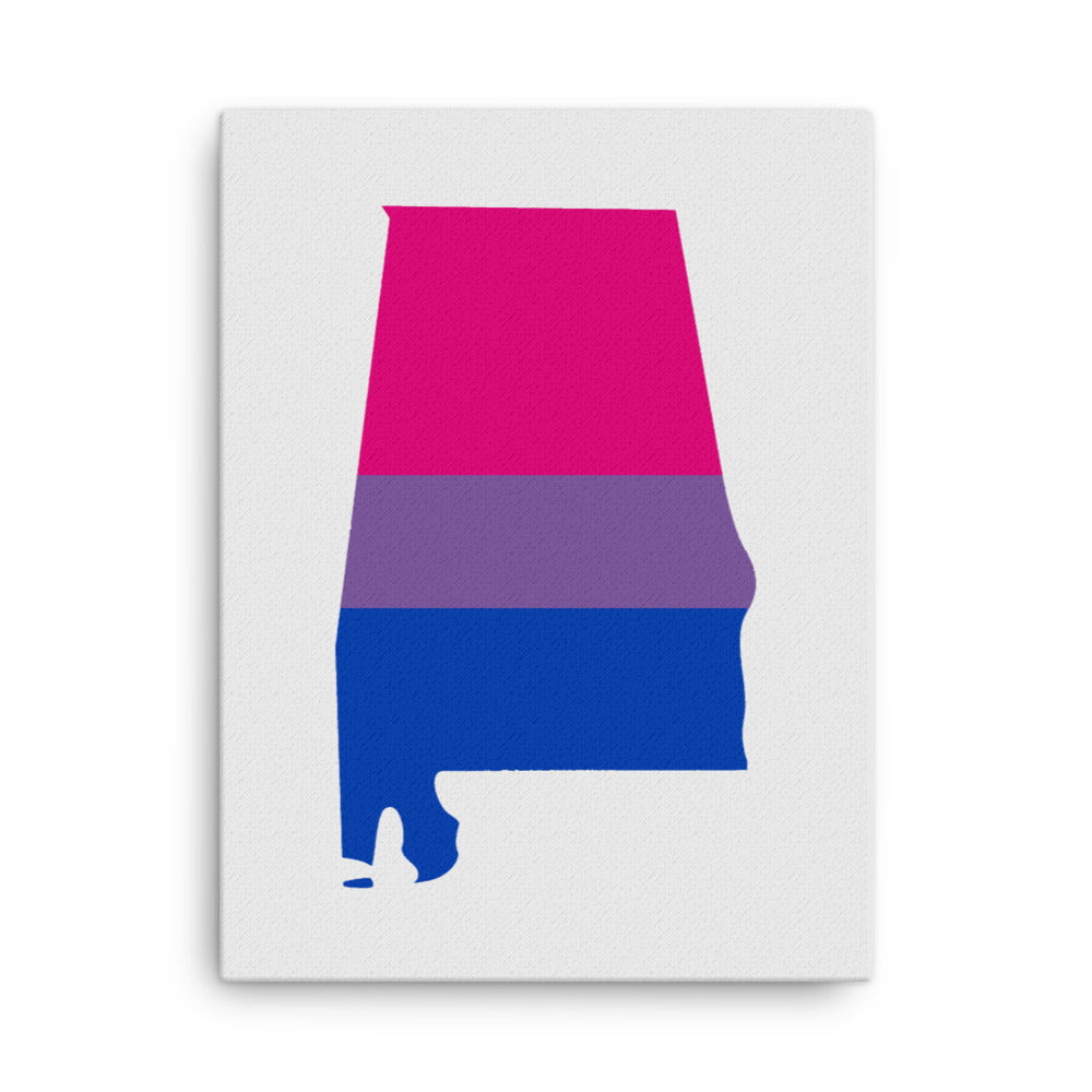 Alabama Bisexual Bi Pride Canvas Wall Art 18in×24in Bisexual Alabama thin-canvas-_in_-18x24-front-63a5215741023