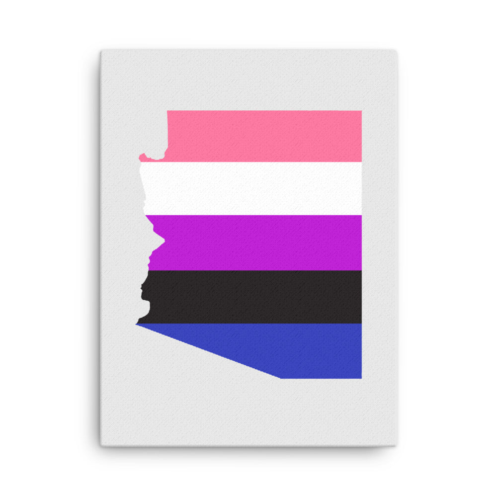 Arizona Genderfluid Pride Canvas Wall Art 18in×24in Genderfluid Arizona thin-canvas-_in_-18x24-front-63aba49b2492b