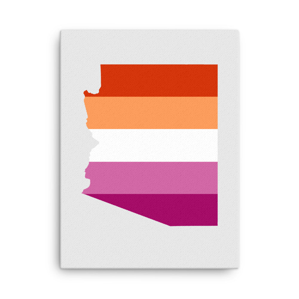 Arizona Lesbian Pride Canvas Wall Art 18in×24in Lesbian Arizona thin-canvas-_in_-18x24-front-63abad68c60c3