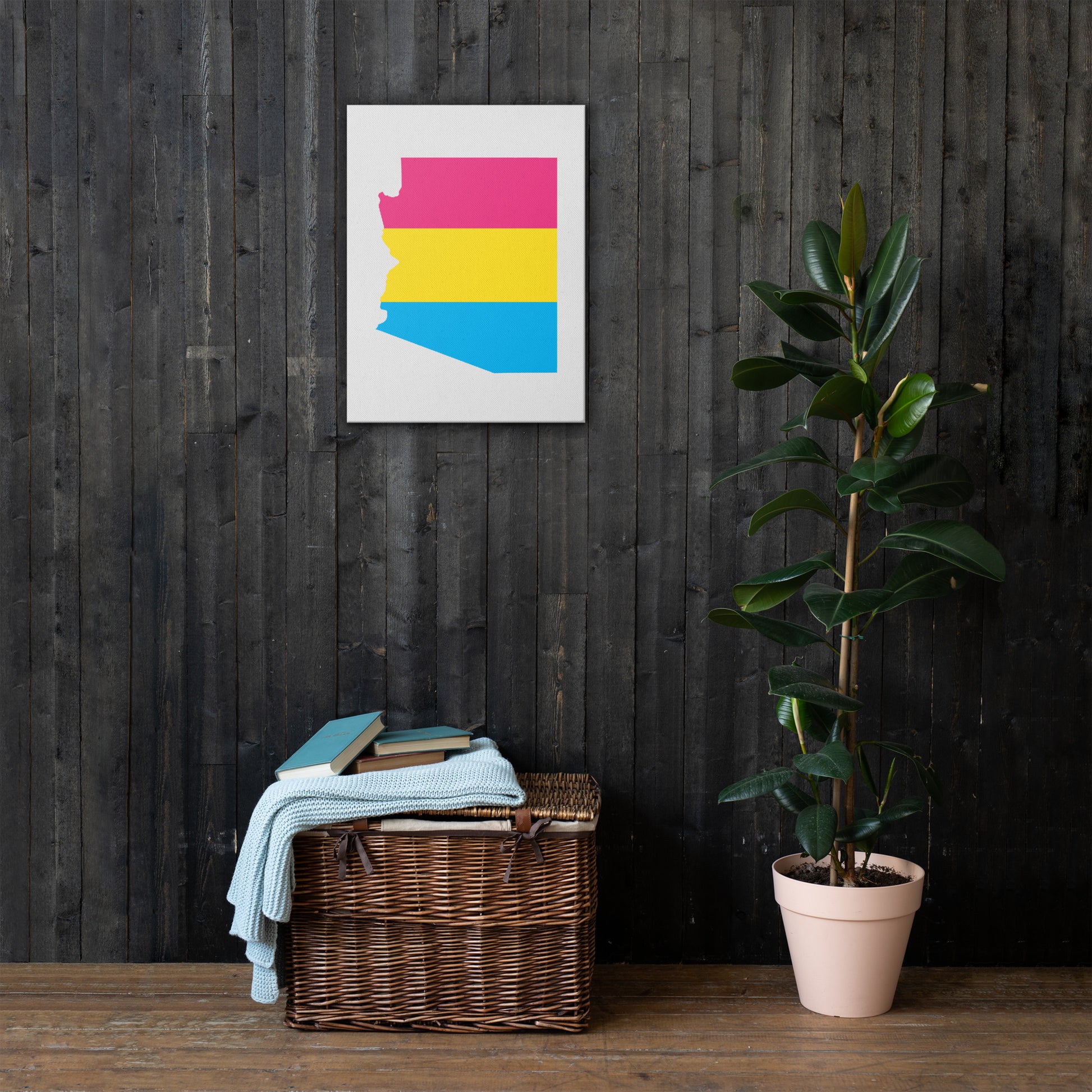 Arizona Pansexual Pan Pride Canvas Wall Art thin-canvas-_in_-18x24-front-63acee5a0501e