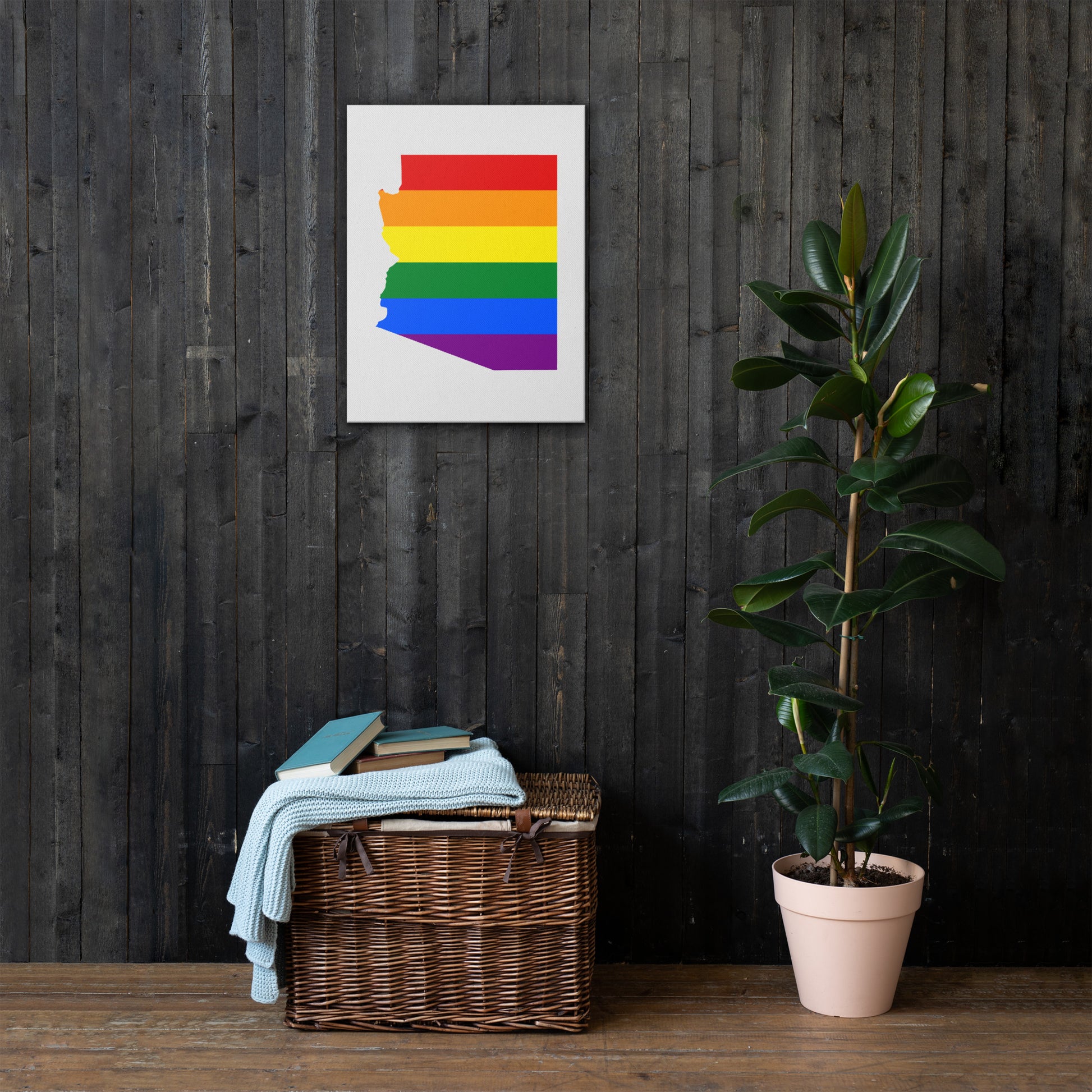 Arizona LGBTQ Pride Canvas Wall Art thin-canvas-_in_-18x24-front-63acf3450abf5