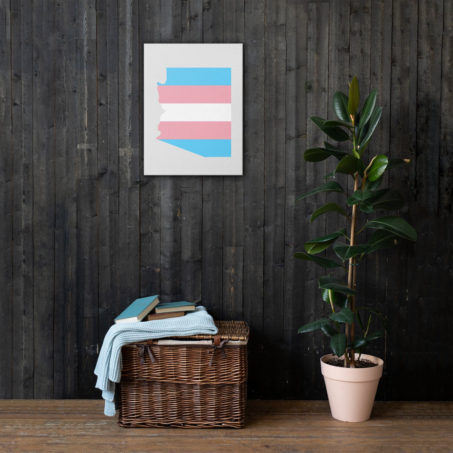 Arizona Transgender Trans Pride Canvas Wall Art thin-canvas-_in_-18x24-front-63acf57423cd8