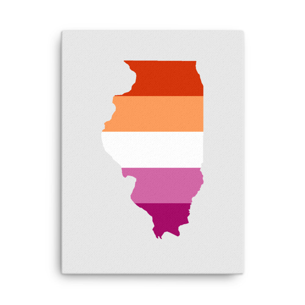 Illinois Lesbian Pride Canvas Wall Art 18″×24″ Lesbian Illinois thin-canvas-_in_-18x24-front-63ed79bc35ac1