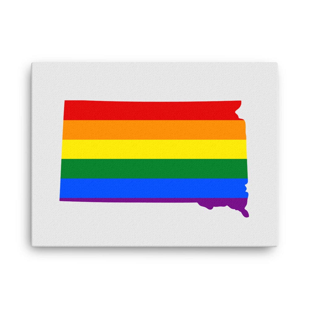 South Dakota LGBTQ Pride Canvas Wall Art 18″×24″ thin-canvas-_in_-18x24-front-641b71d683889