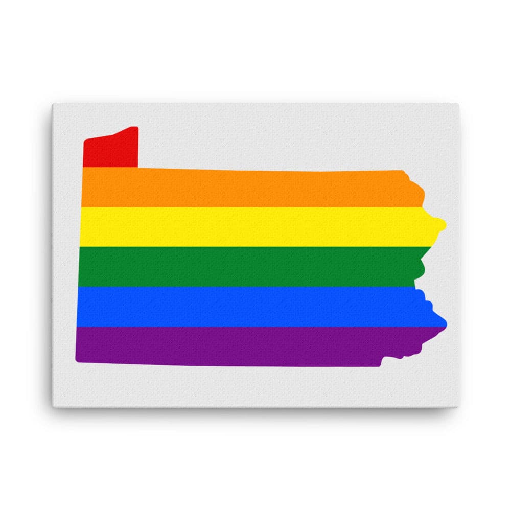 Pennsylvania LGBTQ Pride Canvas Wall Art 18″×24″ Pride Pennsylvania thin-canvas-_in_-18x24-front-64232f21b0dae