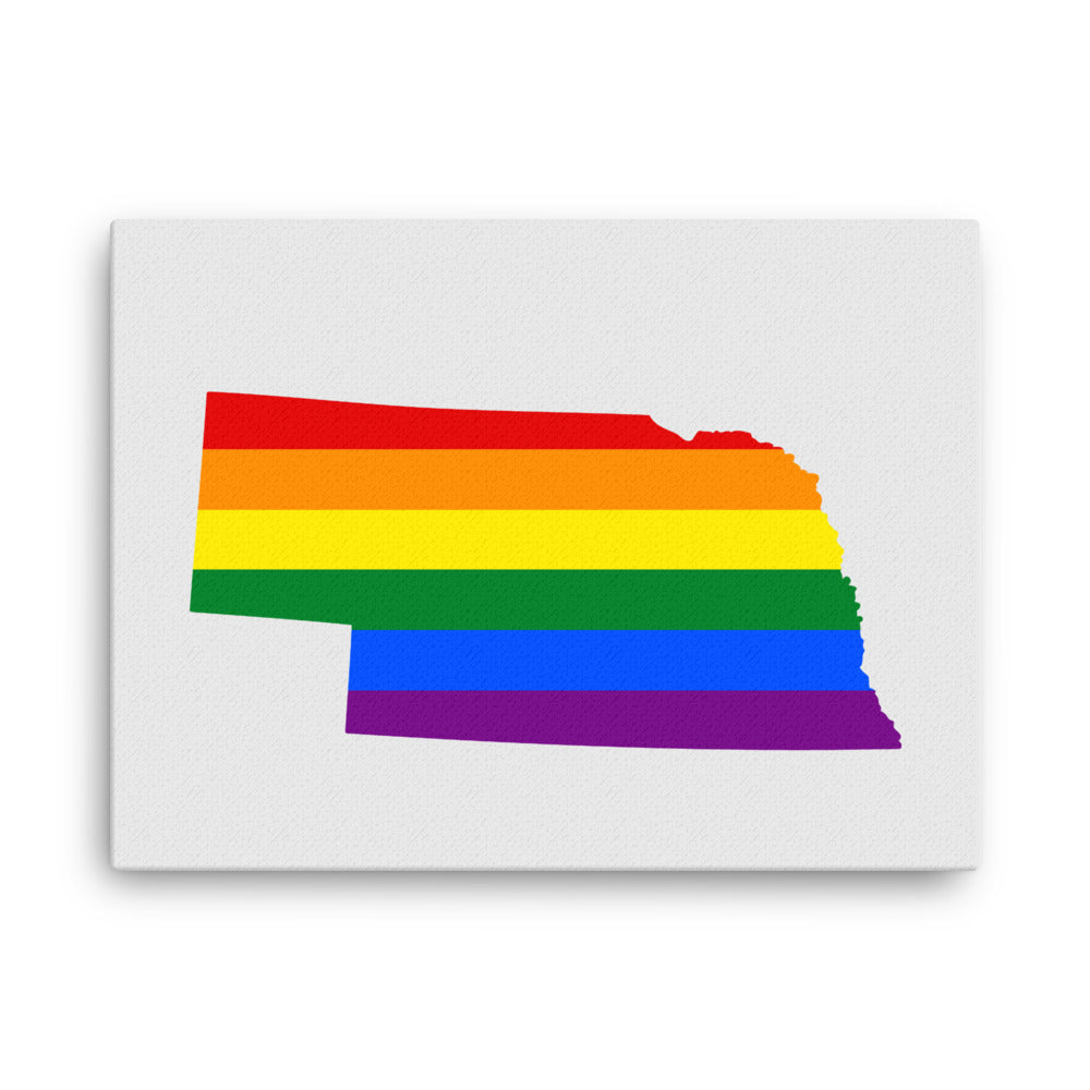 Nebraska LGBTQ Pride Canvas Wall Art 18″×24″ Pride Nebraska thin-canvas-_in_-18x24-front-6424e47f94f32