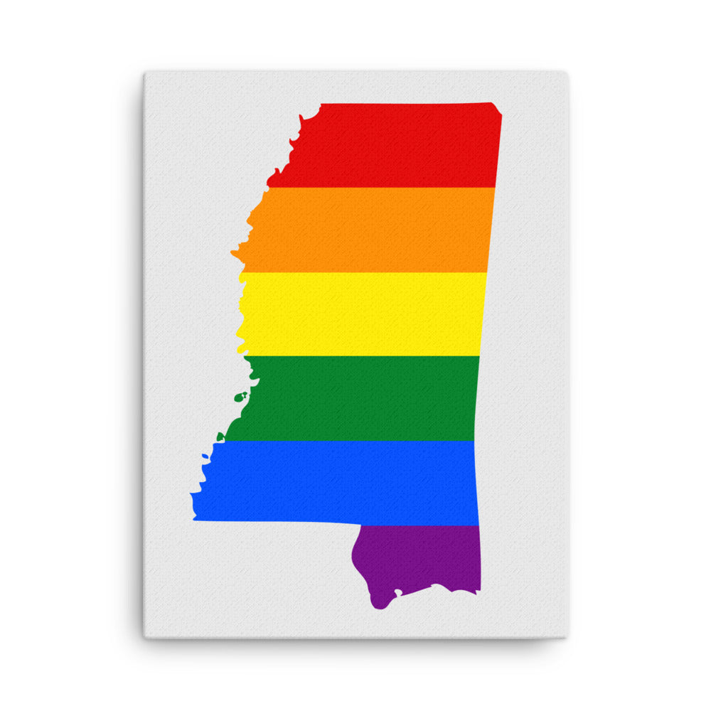 Mississippi LGBTQ Pride Canvas Wall Art 18″×24″ Pride Mississippi thin-canvas-_in_-18x24-front-642e1d4882dfd