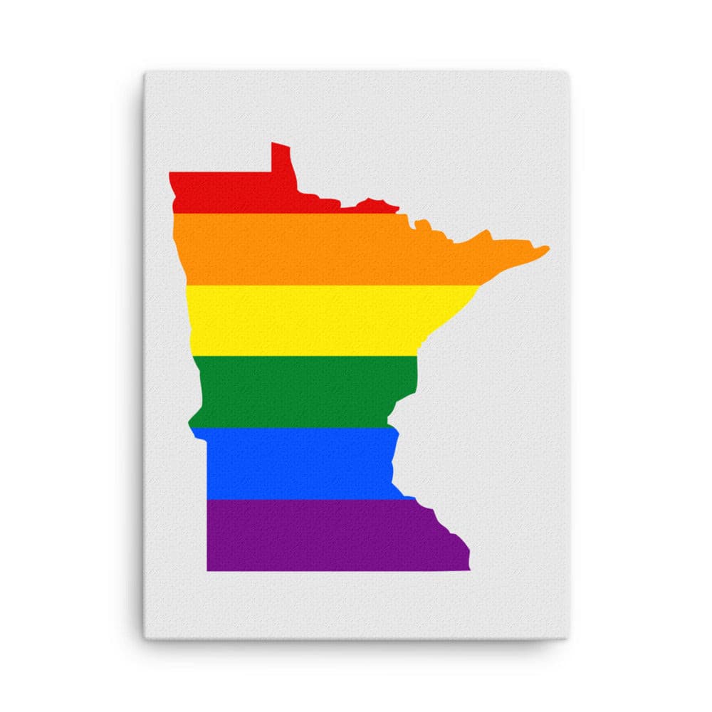 Minnesota LGBTQ Pride Canvas Wall Art 18″×24″ Pride Minnesota thin-canvas-_in_-18x24-front-642e1e457da63