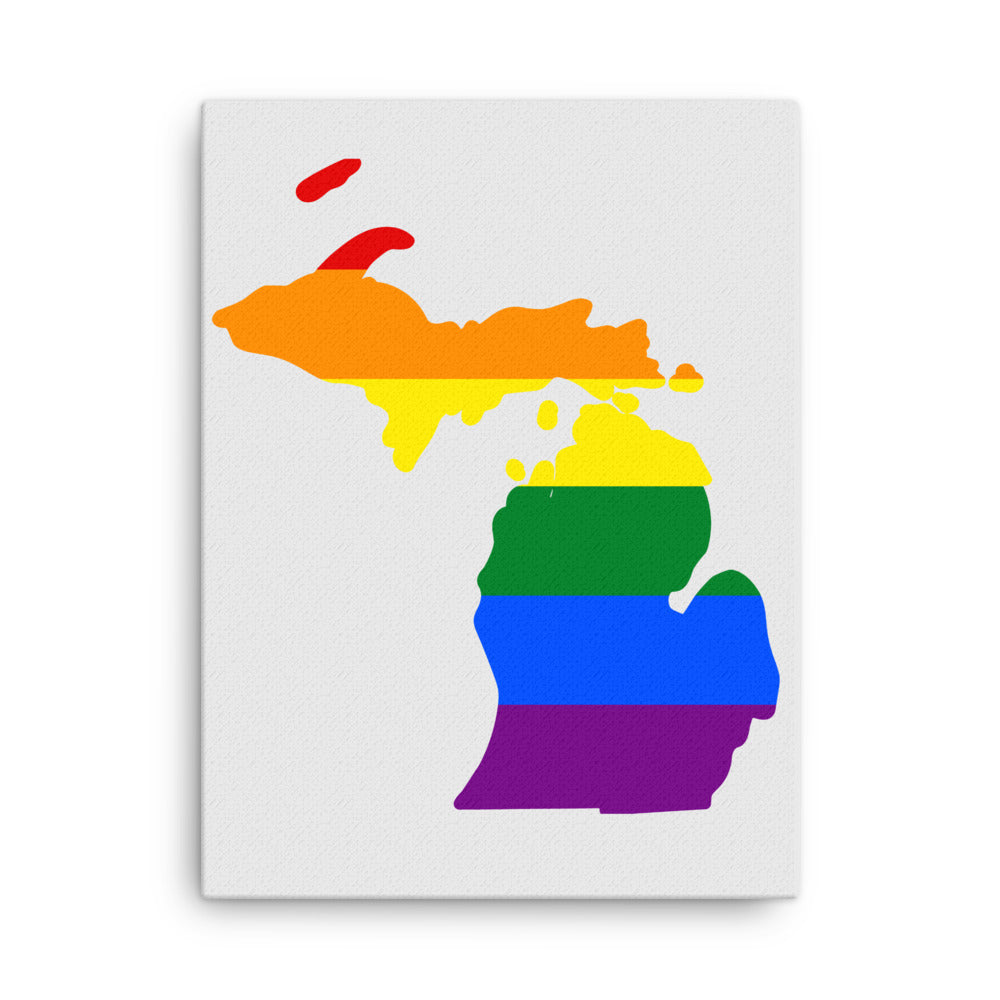 Michigan LGBTQ Pride Canvas Wall Art 18″×24″ Pride Michigan thin-canvas-_in_-18x24-front-642e1f590f9c2