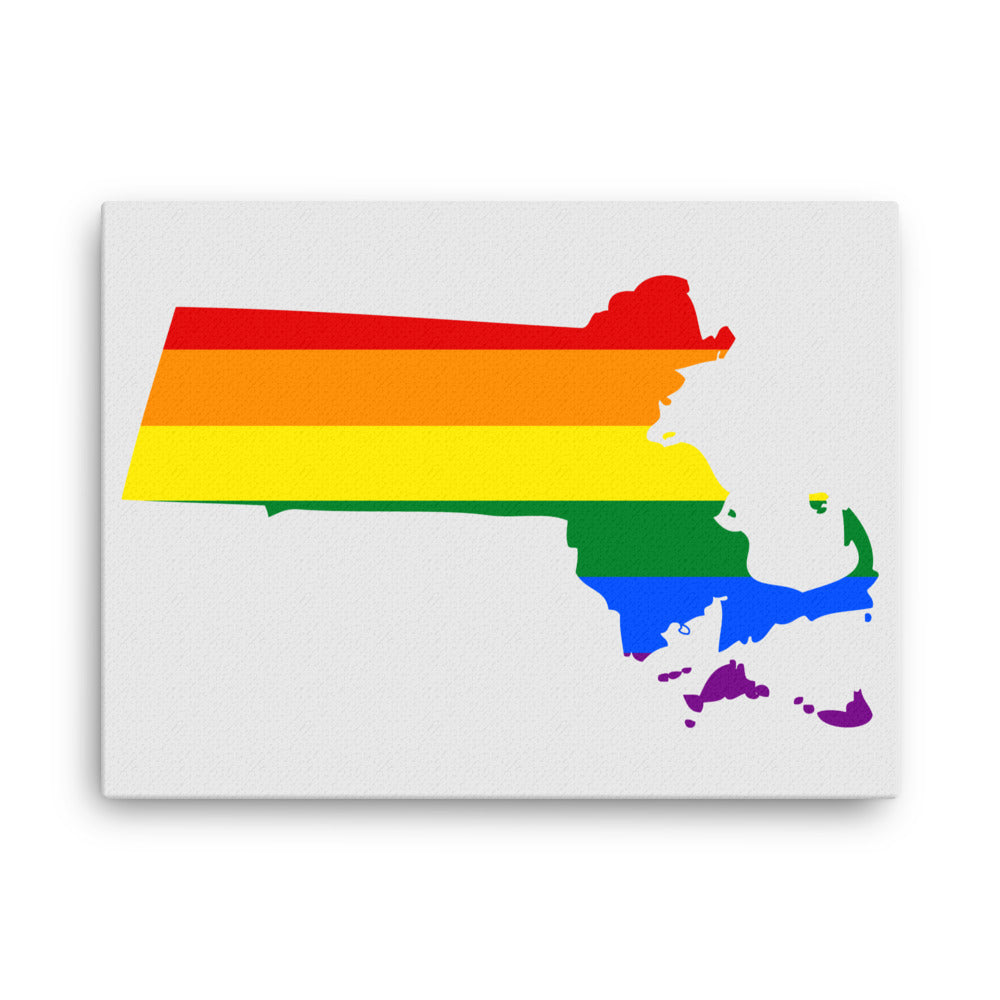 Massachusetts LGBTQ Pride Canvas Wall Art 18″×24″ Pride Massachusetts thin-canvas-_in_-18x24-front-642e20b4d5609