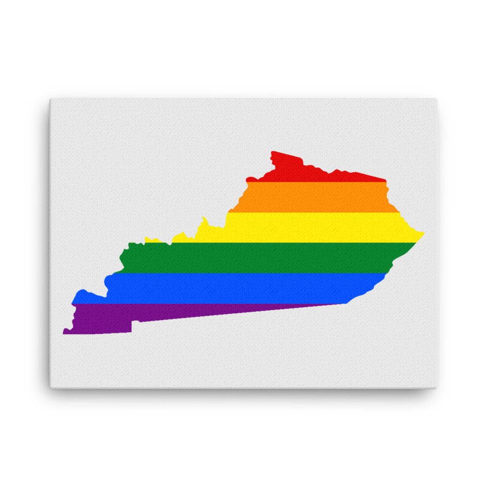 Kentucky LGBTQ Pride Canvas Wall Art 18″×24″ Pride Kentucky thin-canvas-_in_-18x24-front-642e2363752cc