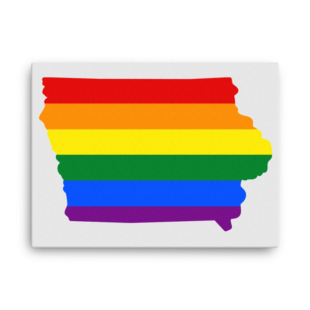 Iowa LGBTQ Pride Canvas Wall Art 18″×24″ Pride Iowa thin-canvas-_in_-18x24-front-642e258f92298