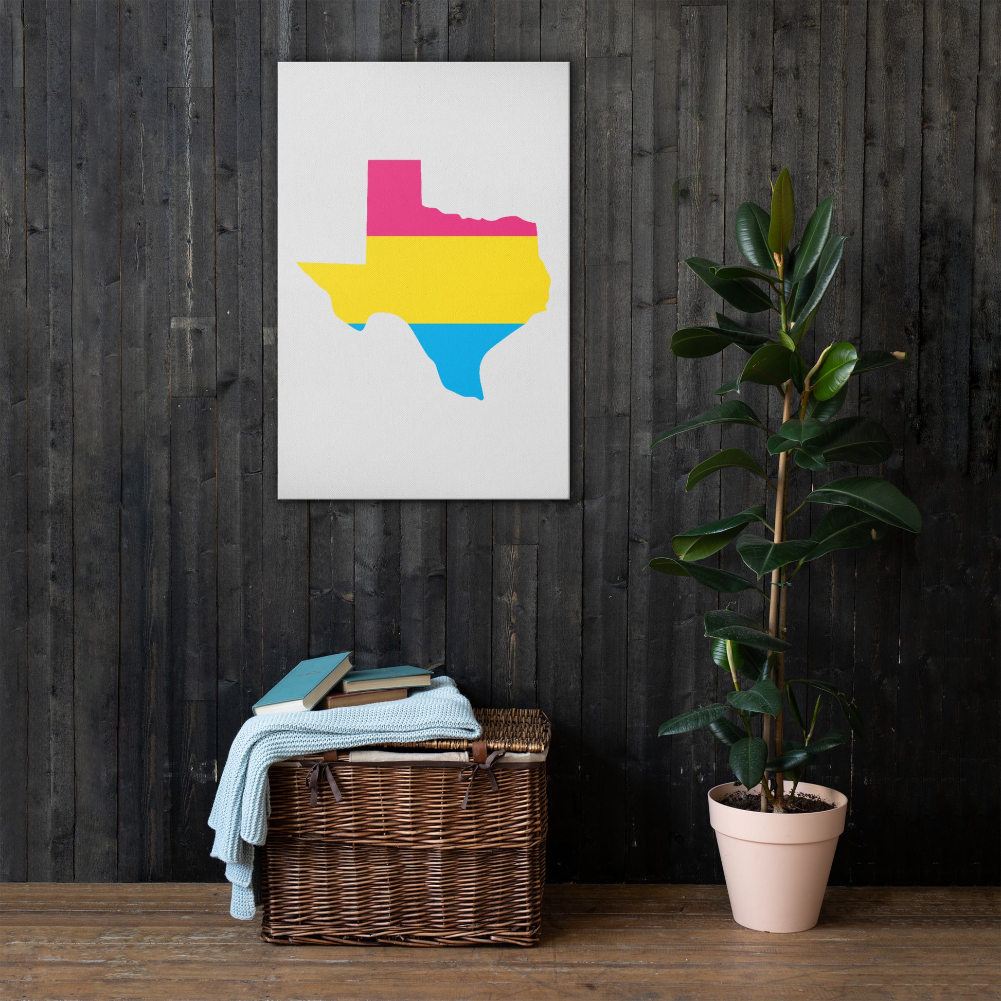 Texas Pansexual Pan Pride Canvas Wall Art thin-canvas-_in_-24x36-front-638cef340e6bb