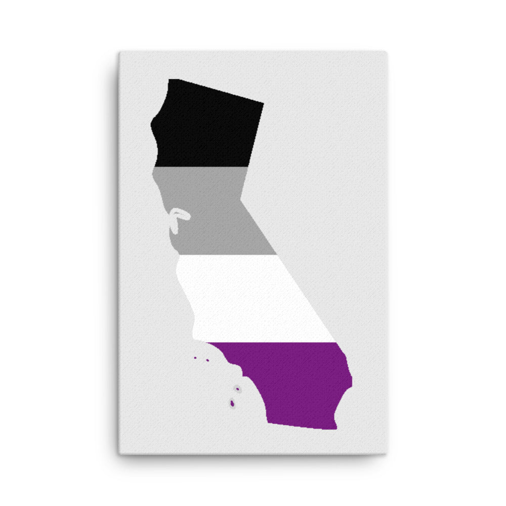 California Asexual Pride Canvas Wall Art 24in×36in Asexual California thin-canvas-_in_-24x36-front-638eaa6a261c6