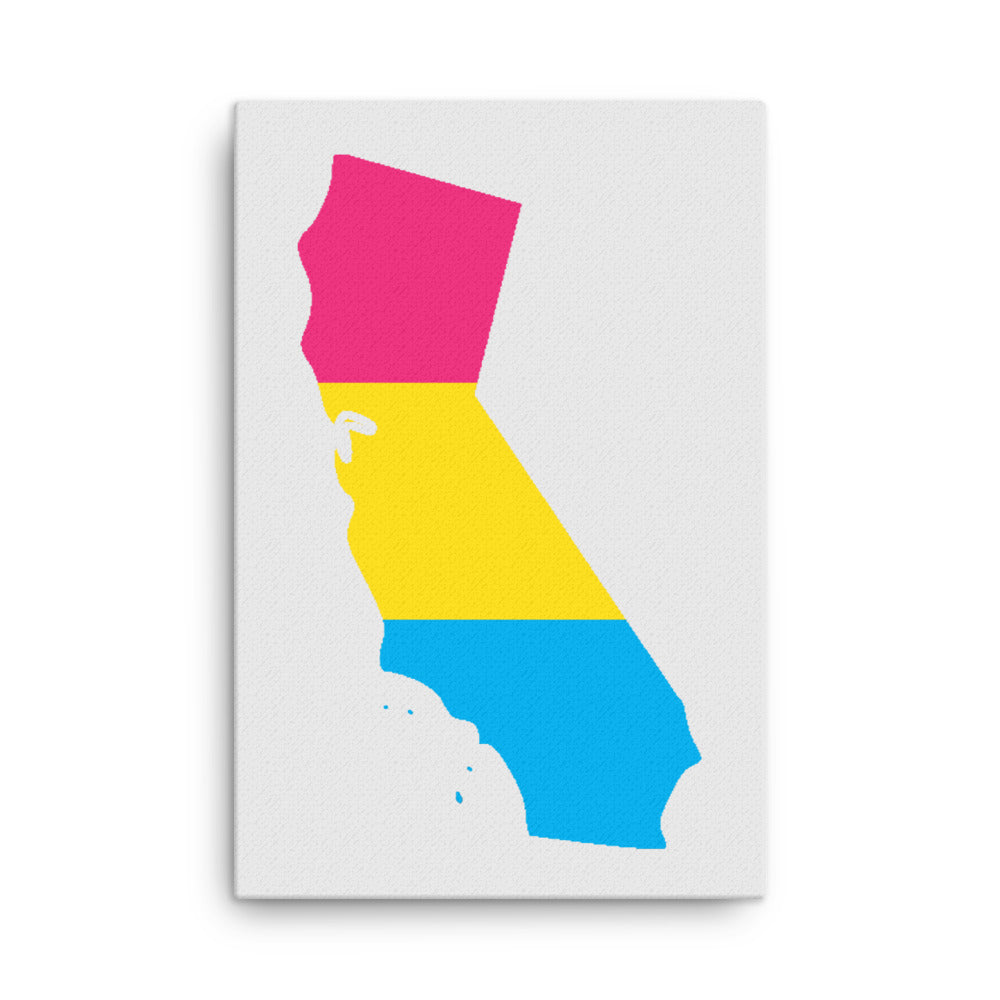 California Pansexual Pan Pride Canvas Wall Art 24in×36in Pansexual California thin-canvas-_in_-24x36-front-638eaead28a8f