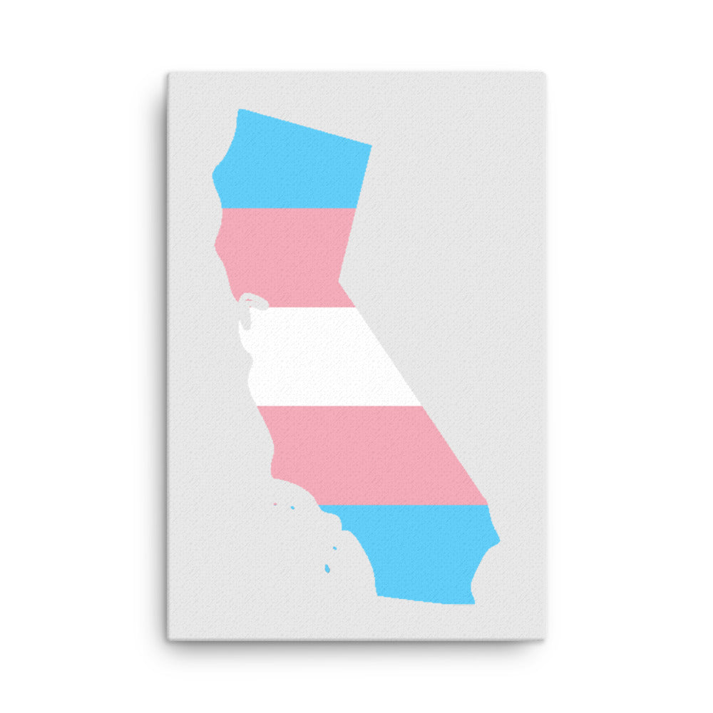 California Transgender Trans Pride Canvas Wall Art 24in×36in Transgender California thin-canvas-_in_-24x36-front-638eb03971cda