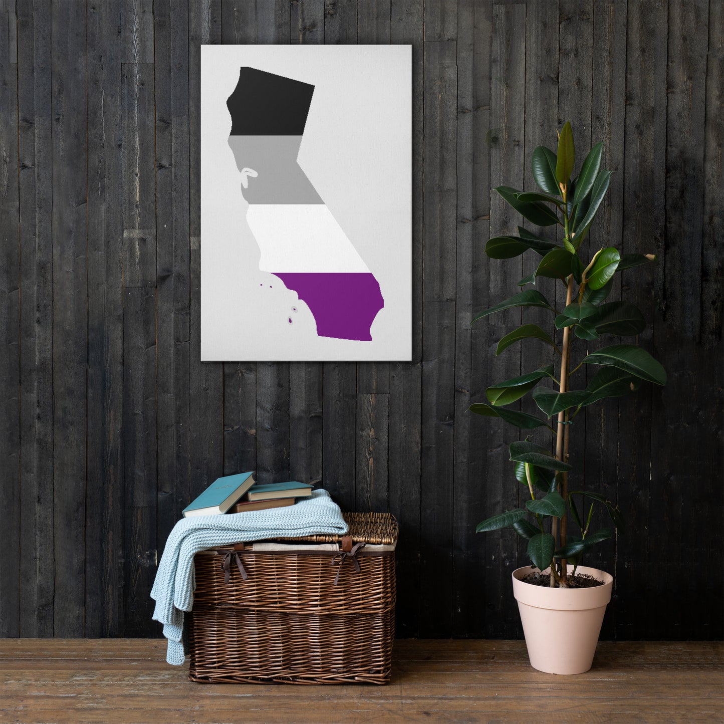 California Asexual Pride Canvas Wall Art thin-canvas-_in_-24x36-front-638eb66fda516