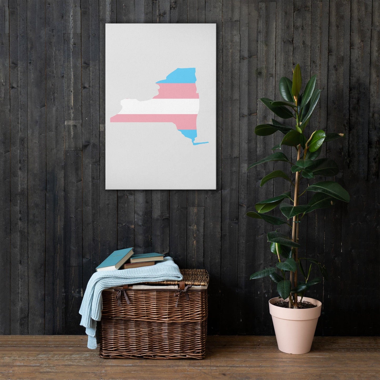 New York Transgender Trans Pride Canvas Wall Art thin-canvas-_in_-24x36-front-638f8ac87ffa5