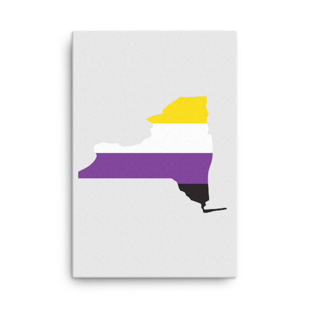 New York Nonbinary Enby Pride Canvas Wall Art 24in×36in Nonbinary New York thin-canvas-_in_-24x36-front-638fd336d3acf