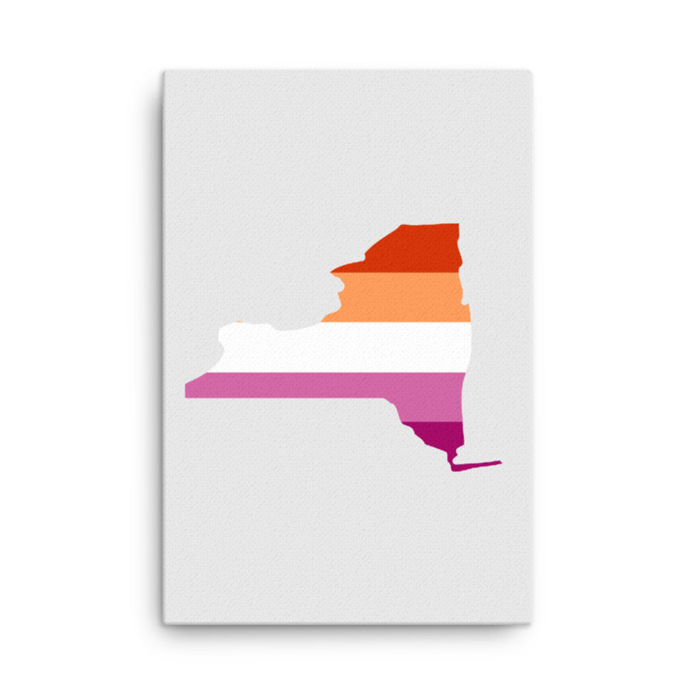 New York Lesbian Pride Canvas Wall Art 24in×36in Lesbian New York thin-canvas-_in_-24x36-front-638fd3727da82