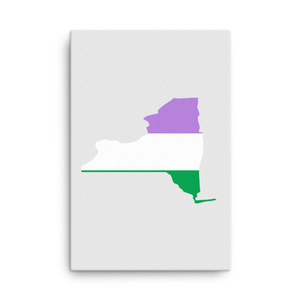 New York Genderqueer Pride Canvas Wall Art 24in×36in Genderqueer New York thin-canvas-_in_-24x36-front-638fd3be2734c